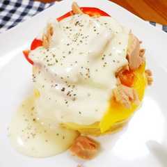 รูปของ パンケーキ*ツナチーズソース
