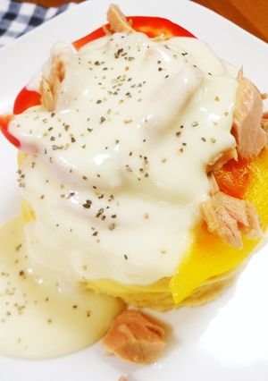 パンケーキ*ツナチーズソース-レシピのメイン写真