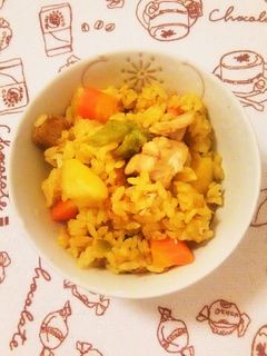 カレー風味の炊き込みご飯-レシピのメイン写真