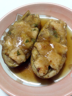 鶏むね肉で♪まるごと茄子の肉詰め甘酢あん-レシピのメイン写真