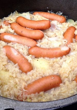 塩豚とザワークラウトのダッチオーブン煮込-レシピのメイン写真