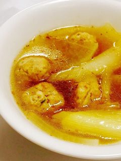鍋の余り物で♬ぽかぽか鶏つくねスープ♡-レシピのメイン写真