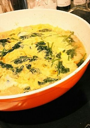 ねこぶだしのほうれん草入り親子丼-レシピのメイン写真
