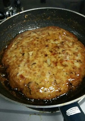 ずぼら★フライパン１つ★大きな甘辛つくね-レシピのメイン写真