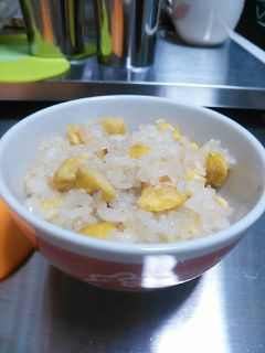 圧力鍋で栗ごはん(豆ごはんもおっけー♪)-レシピのメイン写真