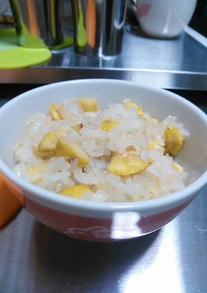 圧力鍋で栗ごはん（豆ごはんもおっけー♪）-レシピのメイン写真