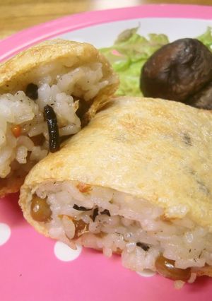 油揚げ DE ひじきおにぎり-レシピのメイン写真