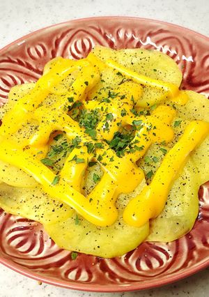超簡単♪スライスポテトの電子レンジ蒸し-レシピのメイン写真