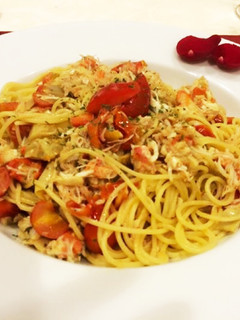 カニとトマトのパスタ-レシピのメイン写真