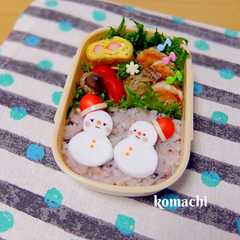 รูปของ 雪だるま 幼稚園♡お弁当 クリスマス
