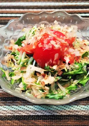 水菜おひたし風＆サラダ風-レシピのメイン写真