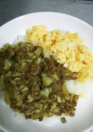 大豆のお肉で簡単丼＆トーストのせ-レシピのメイン写真