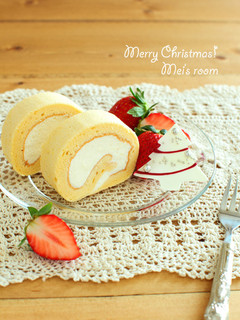 クリスマスにも★ミルクシフォンロール-レシピのメイン写真