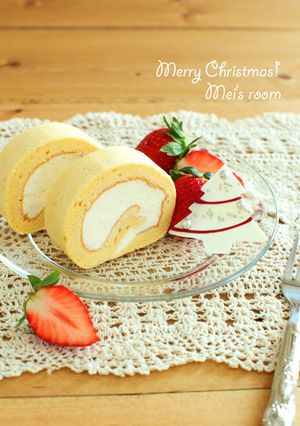 クリスマスにも★ミルクシフォンロール-レシピのメイン写真