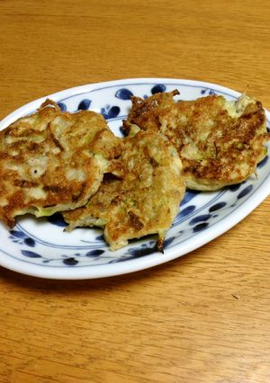 豆腐とじゃこのお好み焼き風ハンバーグ-レシピのメイン写真