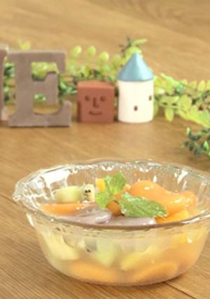 カラフル白玉のフルーツポンチ-レシピのメイン写真