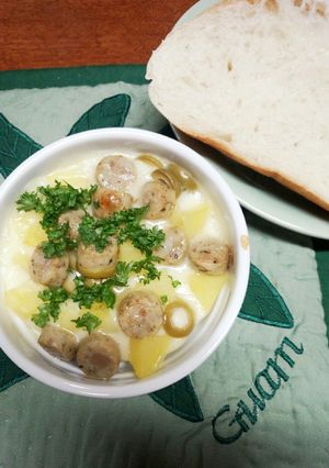 じゃがいもとウインナーのココットカマン-レシピのメイン写真