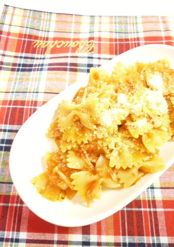 家庭料理♪ファルファッレのトマトソース-レシピのメイン写真