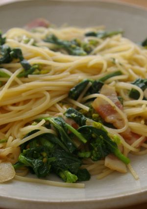 簡単♪ベーコンと菜の花のパスタ-レシピのメイン写真