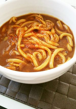 パパッと簡単!油揚げとネギのカレーうどん-レシピのメイン写真