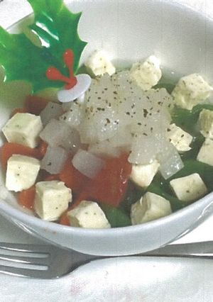 介護食　クリスマスフレッシュサラダ-レシピのメイン写真