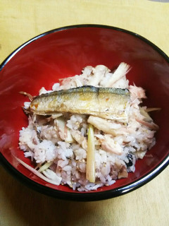 簡単!秋刀魚とミョウガDE混ぜご飯♪-レシピのメイン写真