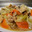 とにかく簡単、鶏肉と野菜の蒸しポン酢