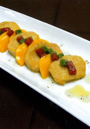 介護食　チキンの彩りフルーツサラダ-レシピのメイン写真