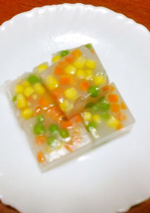 ミックスベジタブルの寒天よせ-レシピのメイン写真