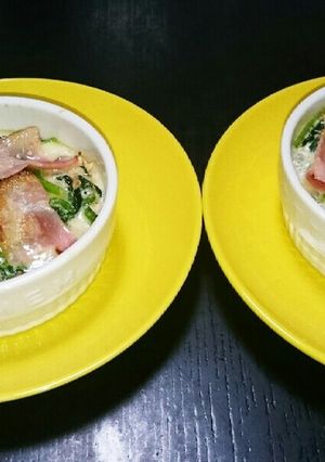 ツナマヨホウレン草ベーコンココットカマン-レシピのメイン写真