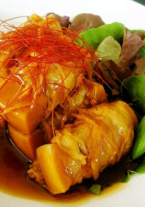 レンジでうまい！高野豆腐の肉巻き甘酢あん-レシピのメイン写真