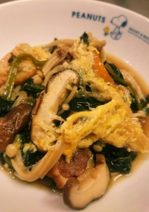 ほうれん草と牛肉の卵とじ-レシピのメイン写真