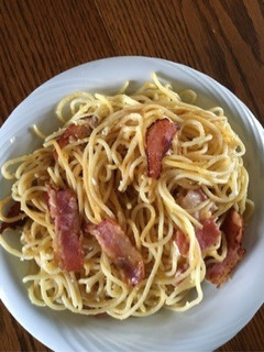 ベーコンと卵のパスタ-レシピのメイン写真