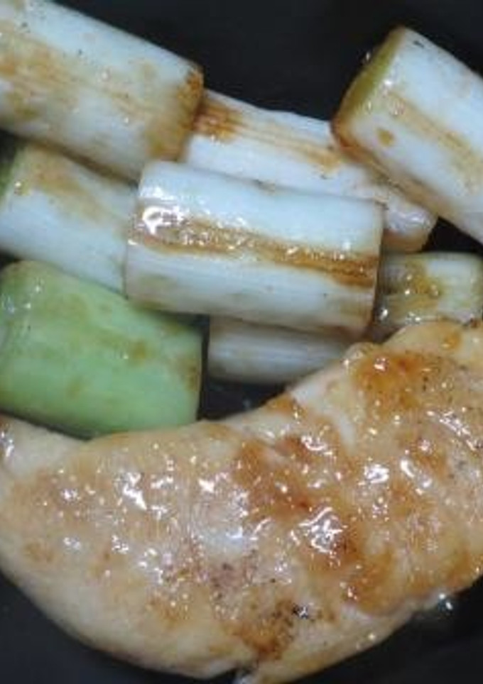 ささみステーキと焼きネギ-レシピのメイン写真