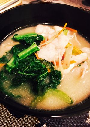 かつお菜で豚汁-レシピのメイン写真