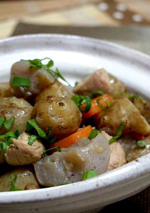 キクイモ入り根菜の煮付け-レシピのメイン写真
