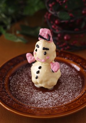 簡単HMでつくる、立体雪だるまケーキ-レシピのメイン写真