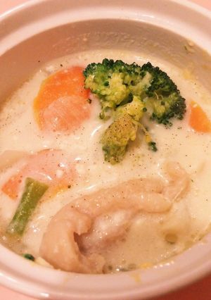 鶏肉と野菜いっぱい豆乳スープ-レシピのメイン写真