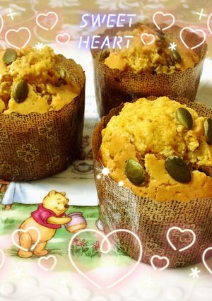 ボウルひとつで☆簡単パンプキンマフィン-レシピのメイン写真