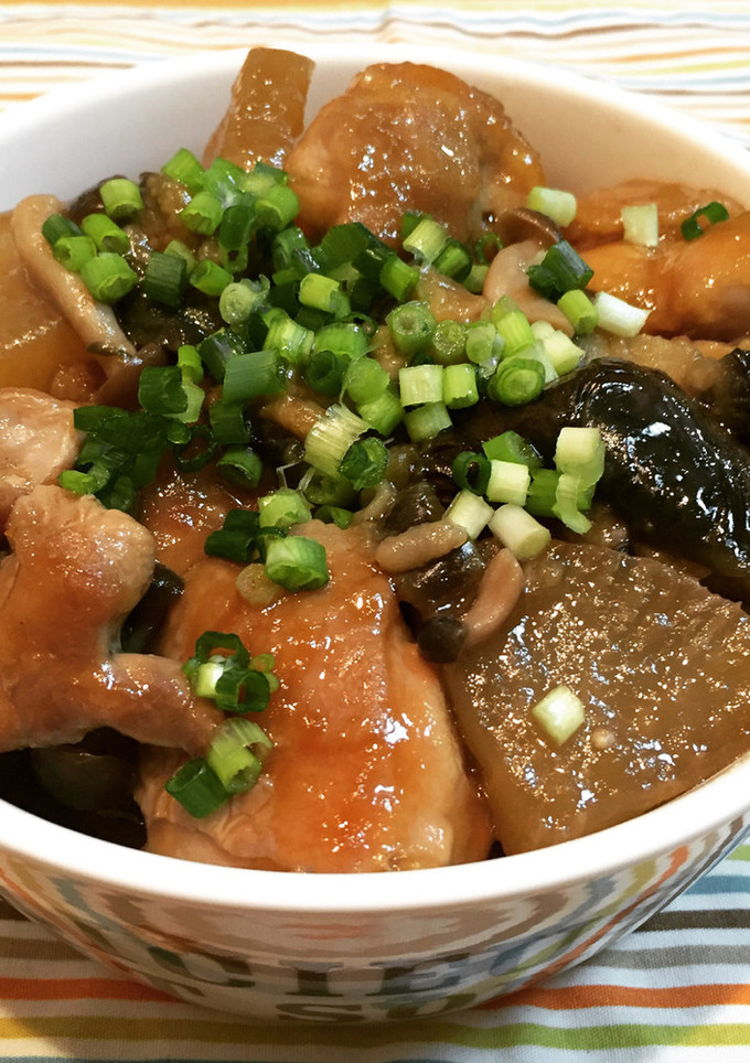 鶏もも肉と茄子と大根の煮物-レシピのメイン写真
