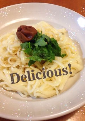 1分でしそ×梅のさっぱりうどん！！-レシピのメイン写真