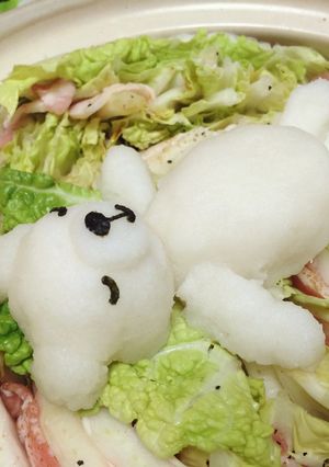 大根おろしアート☆シロクマ熟睡中〜-レシピのメイン写真