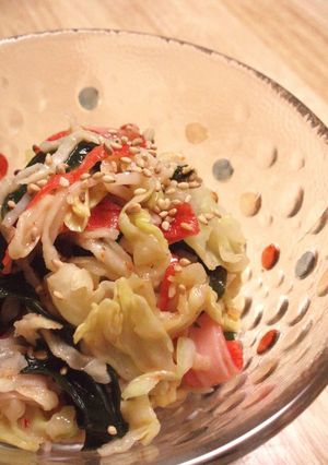 切干とキャベツの☆胡麻キムチサラダ-レシピのメイン写真