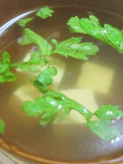 春菊と豆腐のすまし汁-レシピのメイン写真