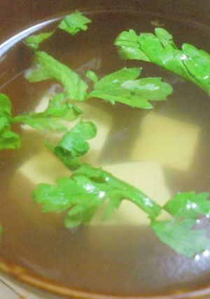 春菊と豆腐のすまし汁-レシピのメイン写真