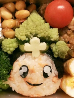 ロマネスコを使って簡単キャラ弁!-レシピのメイン写真