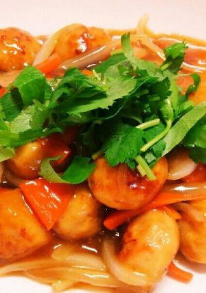 鶏団子の甘酢あんかけ-レシピのメイン写真
