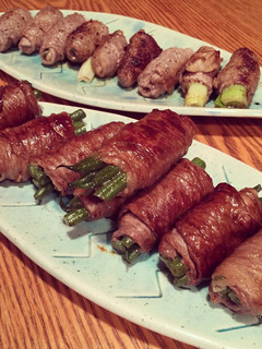 牛肉巻き2種☆塩ネギと甘辛いんげん-レシピのメイン写真