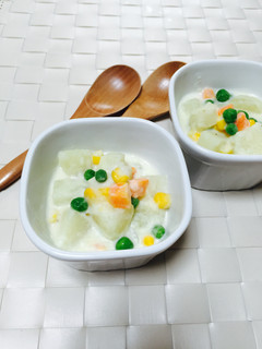 じゃが芋とミックスベジタブルのミルク煮。-レシピのメイン写真