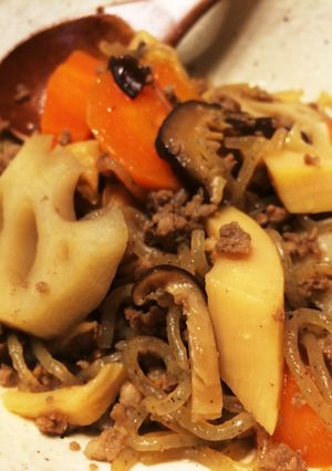 家族の大好物☆根菜のそぼろ煮-レシピのメイン写真